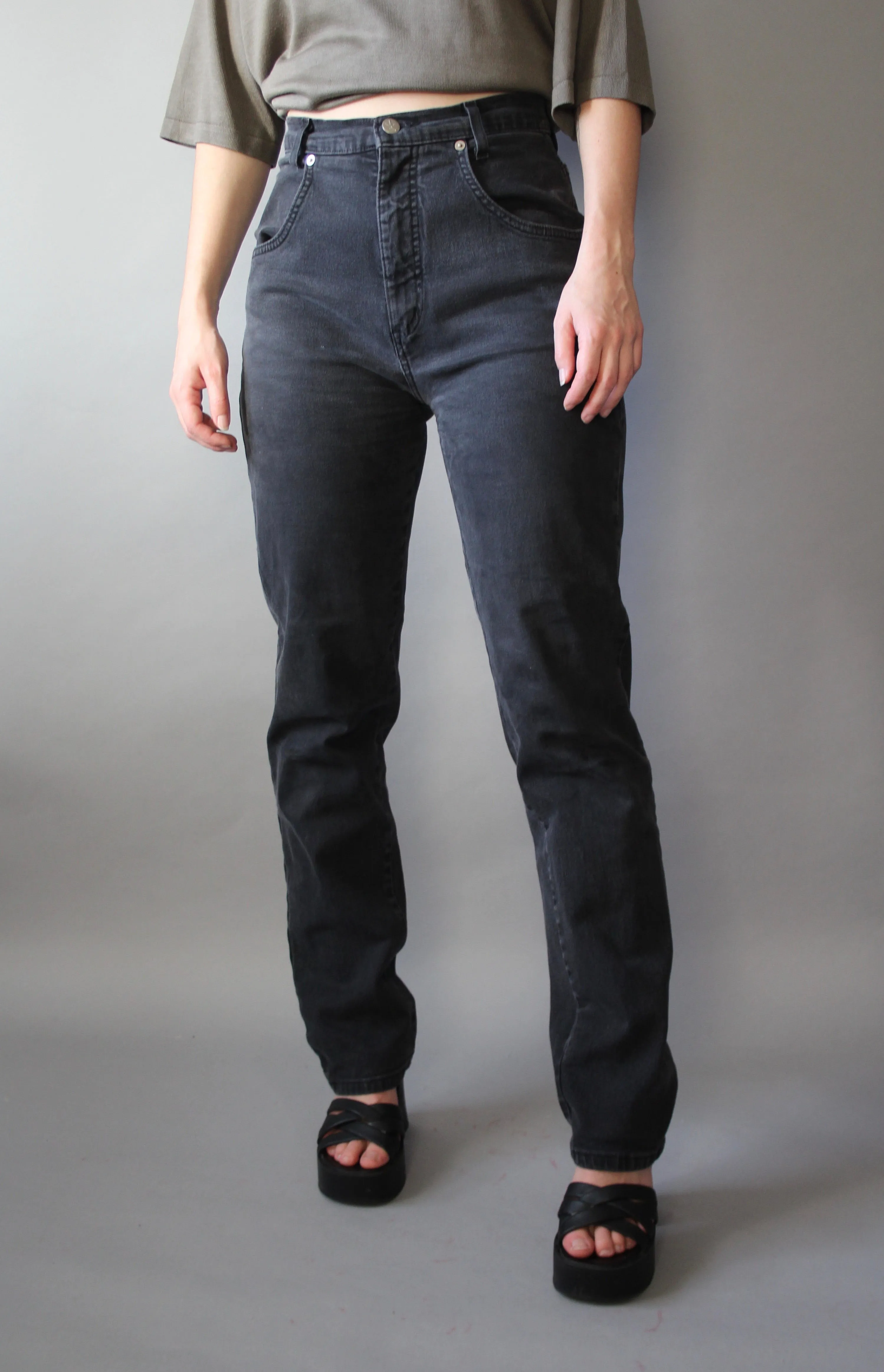 90s Black High-Waisted Denim - 25-29