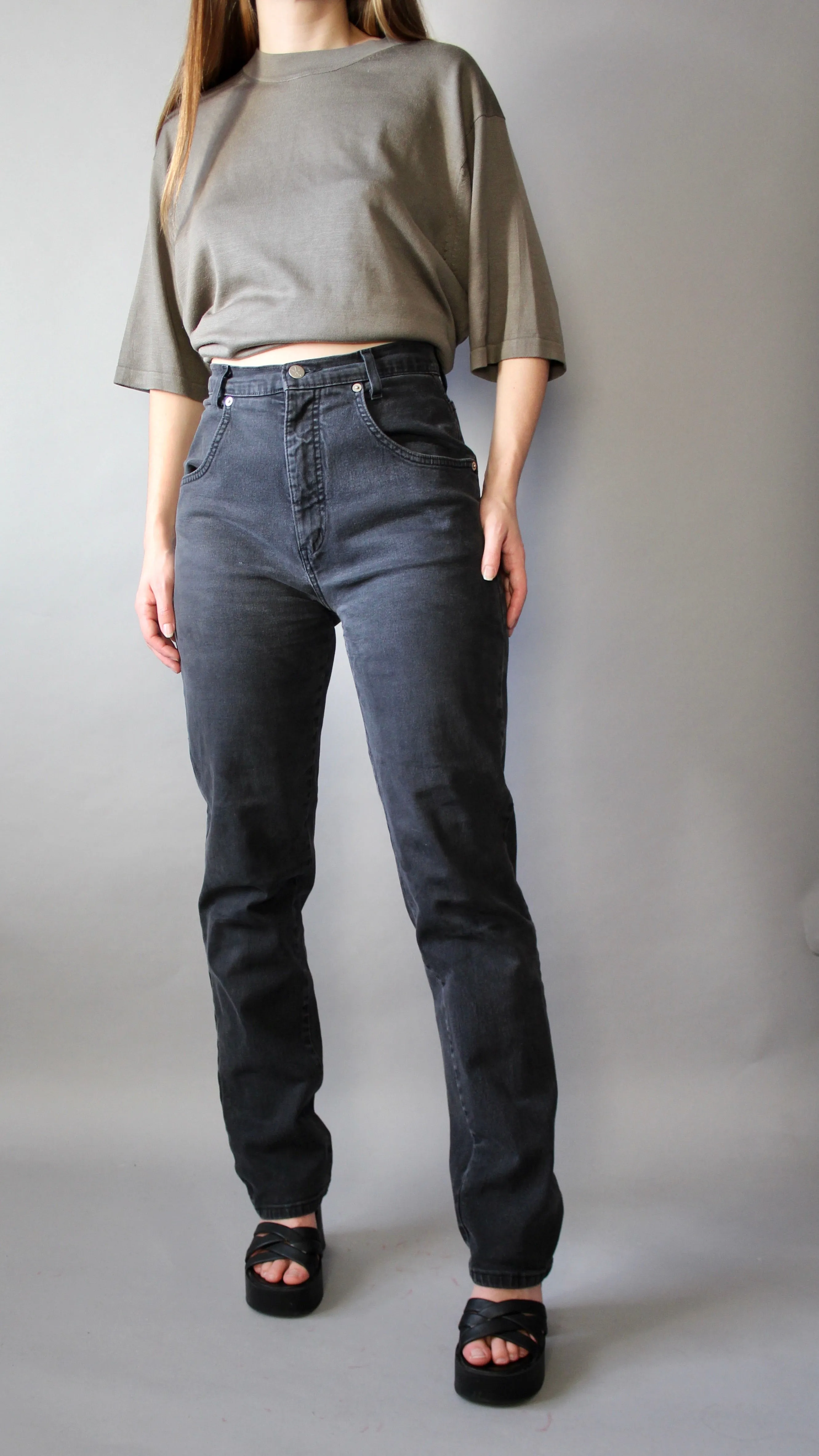 90s Black High-Waisted Denim - 25-29