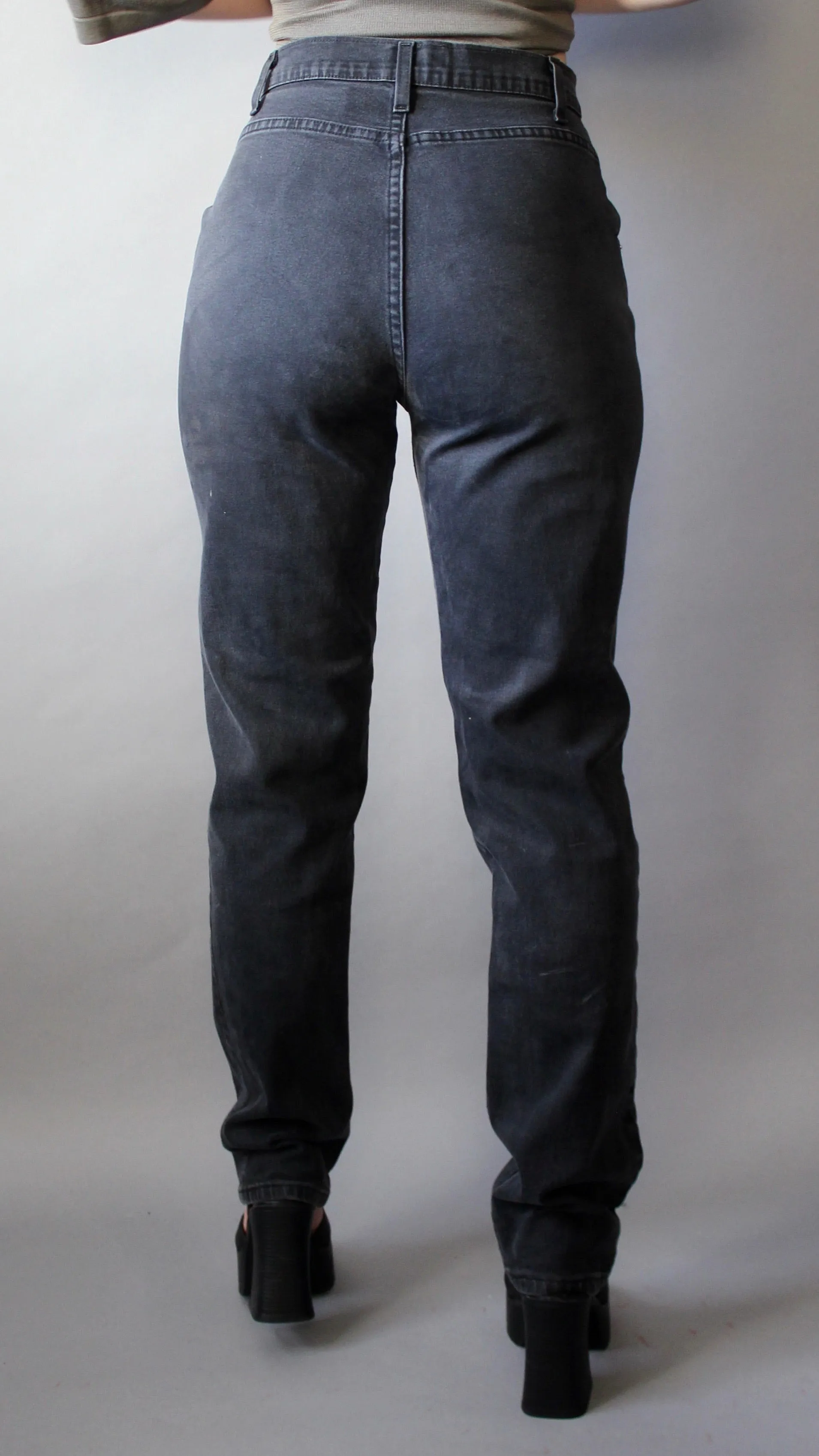 90s Black High-Waisted Denim - 25-29