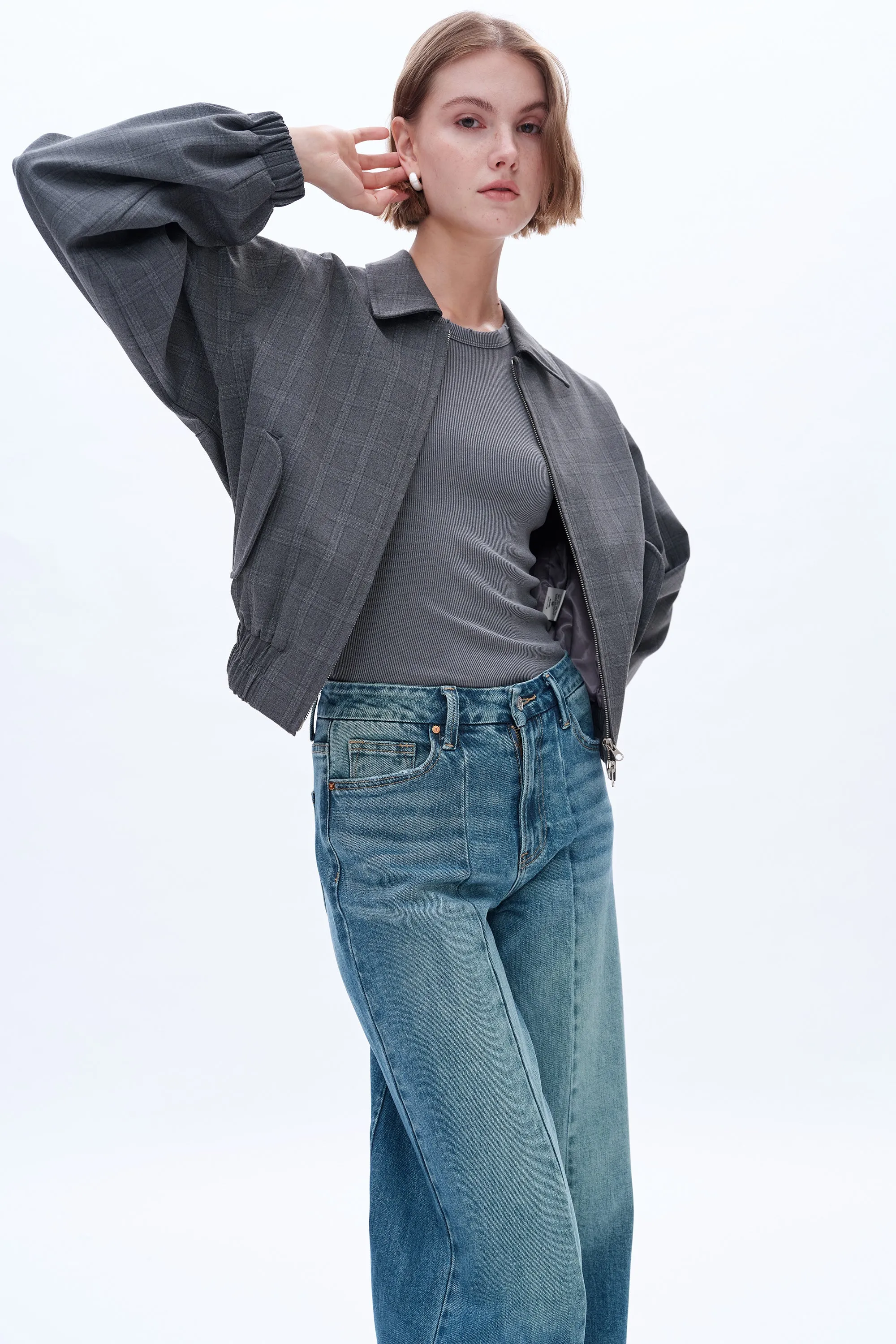 Aria High Rise Wide Leg Denim Jeans
