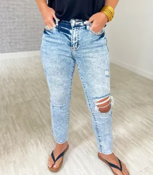 Bella High Rise Crop Flare Jeans