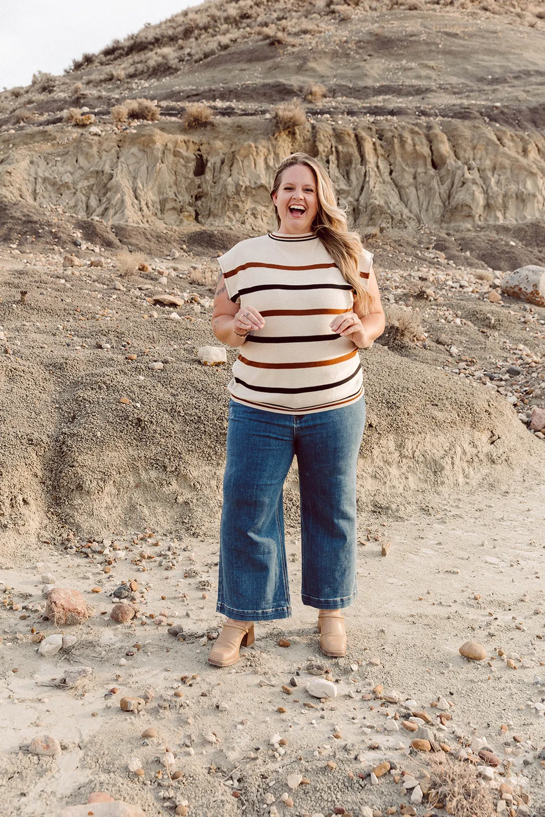 Cali Wide Leg Crop Jean Curvy