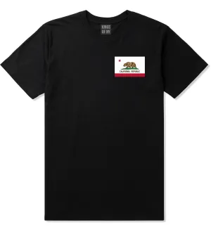 California State Flag CA Chest Mens T-Shirt