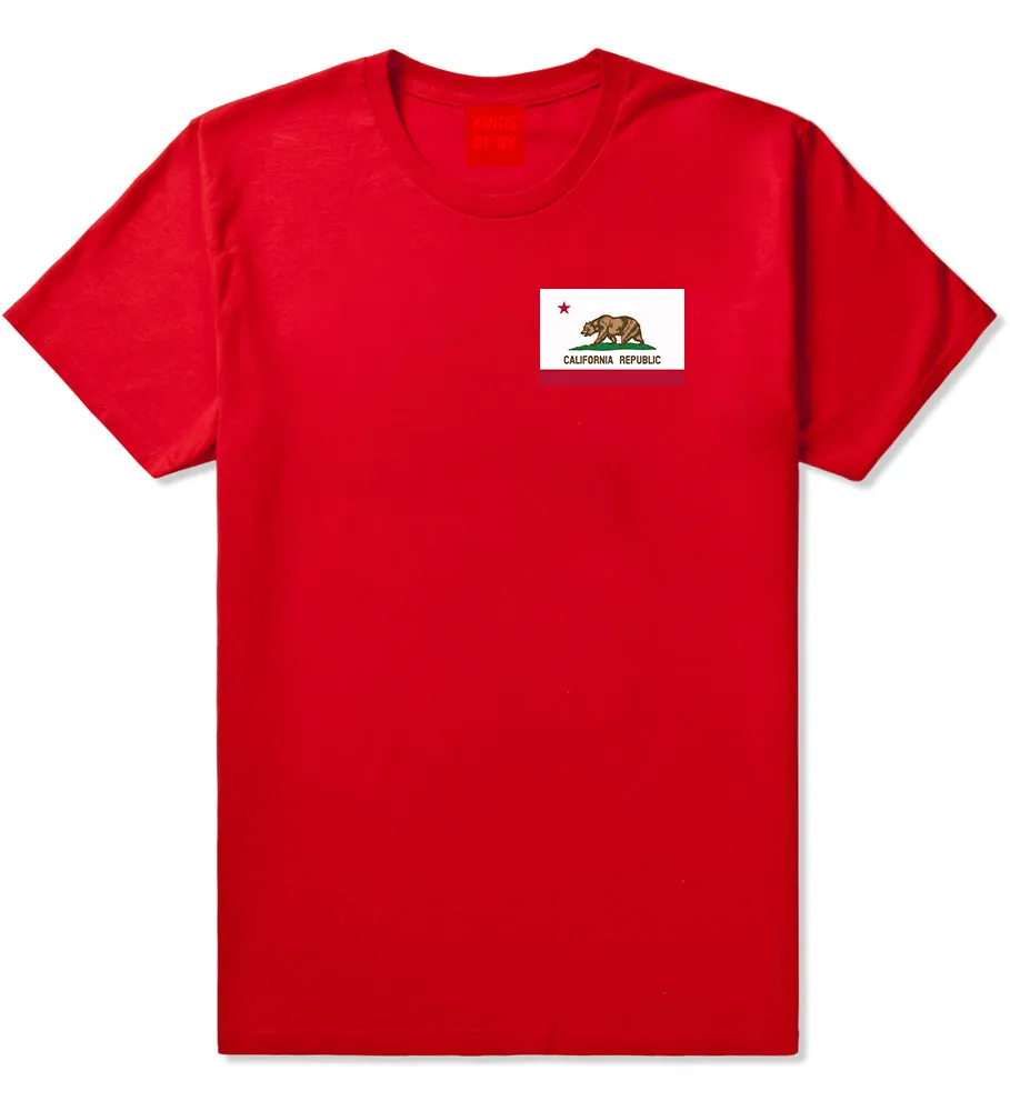 California State Flag CA Chest Mens T-Shirt