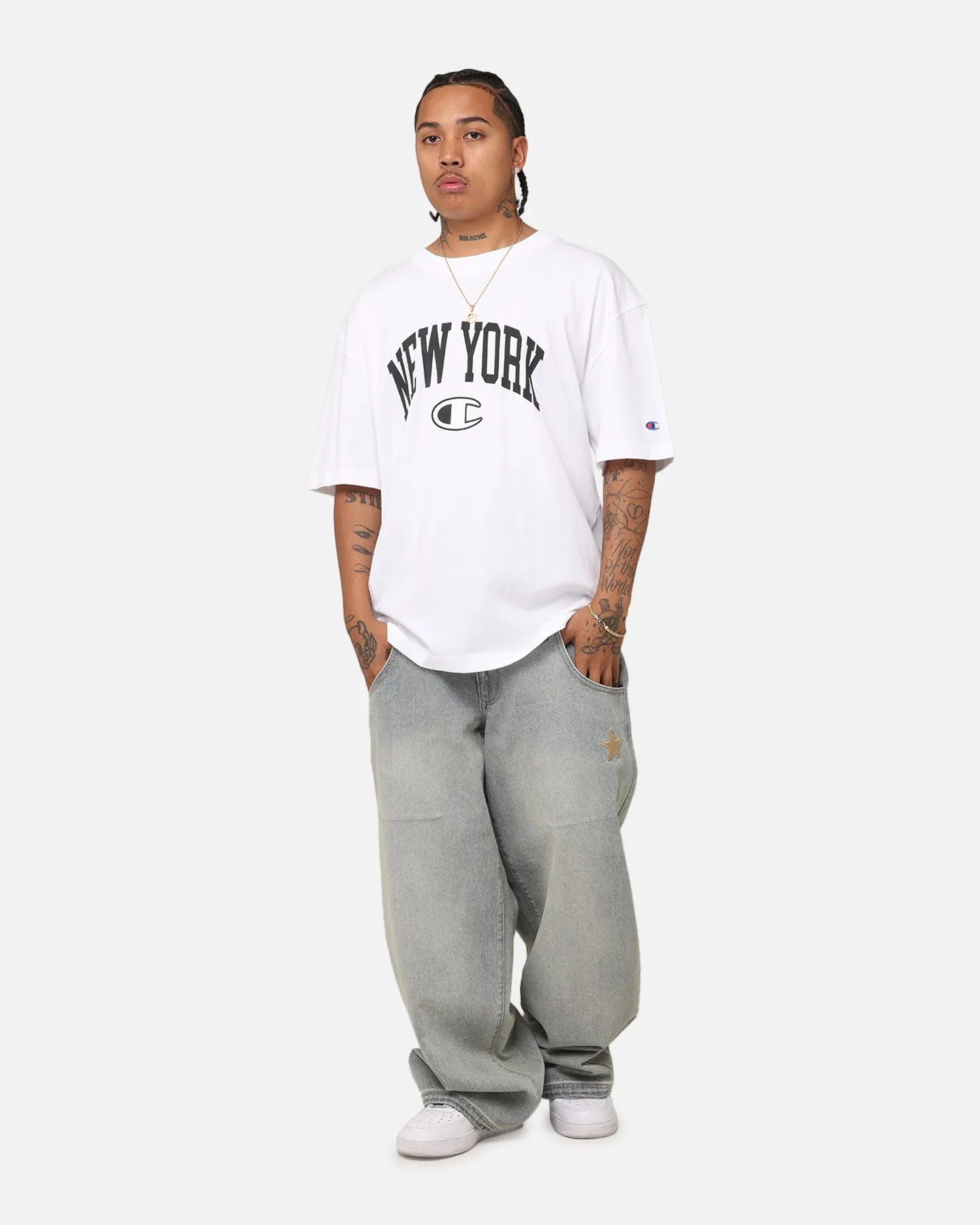 Champion Heritage New York Logo Graphic T-Shirt White