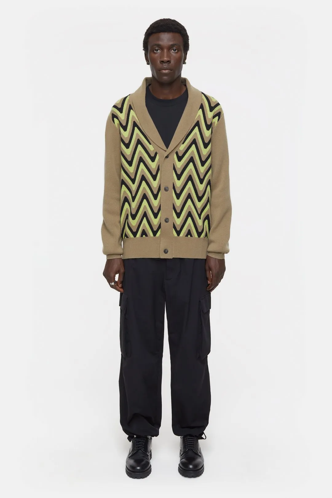 CLOSED MENS CASHMERE MIX CARDIGAN- PRIMARY YELLOW