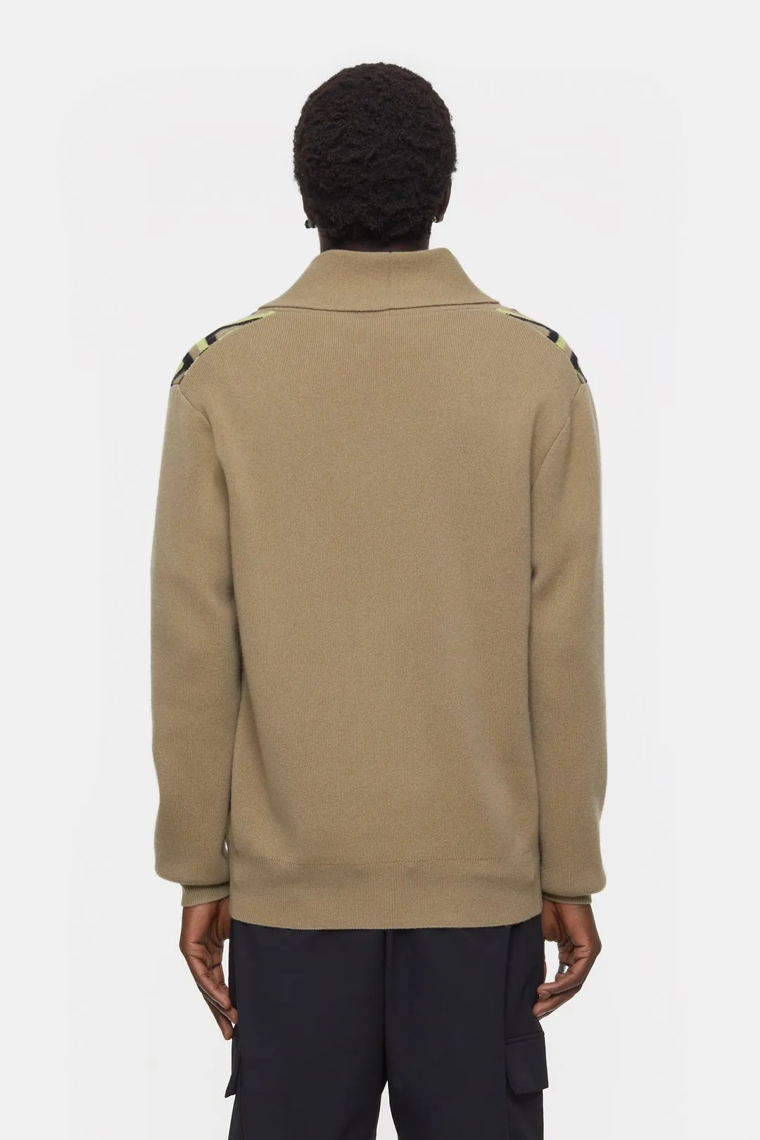 CLOSED MENS CASHMERE MIX CARDIGAN- PRIMARY YELLOW