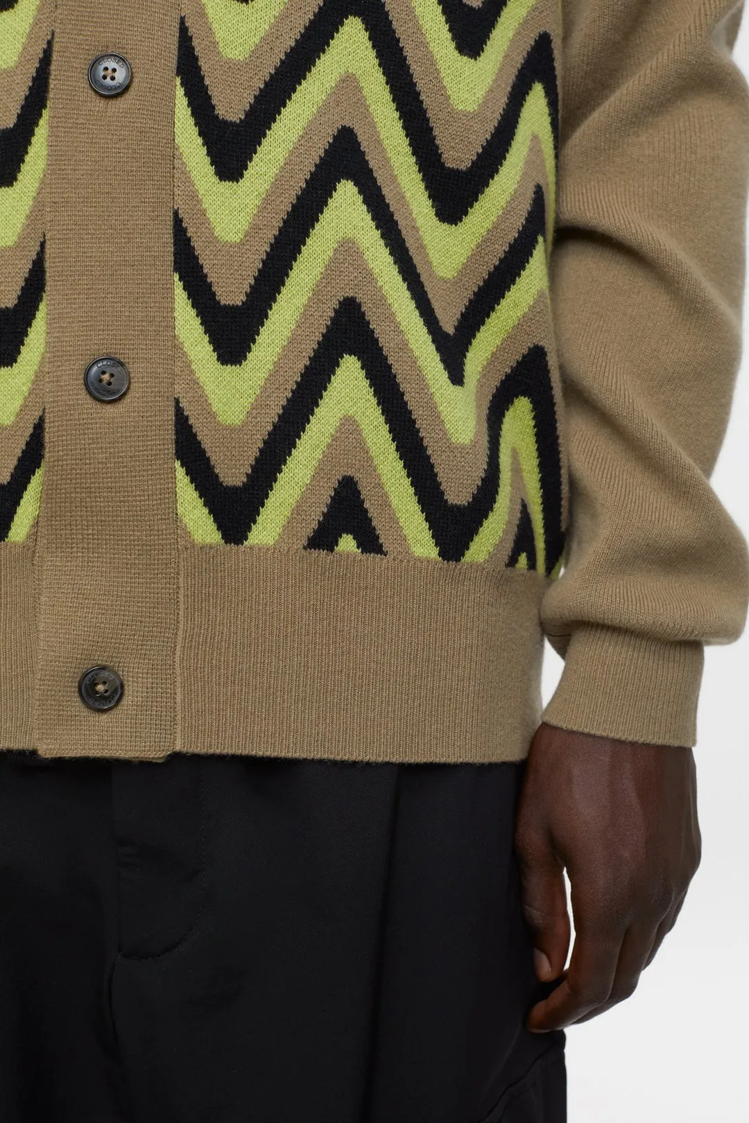 CLOSED MENS CASHMERE MIX CARDIGAN- PRIMARY YELLOW