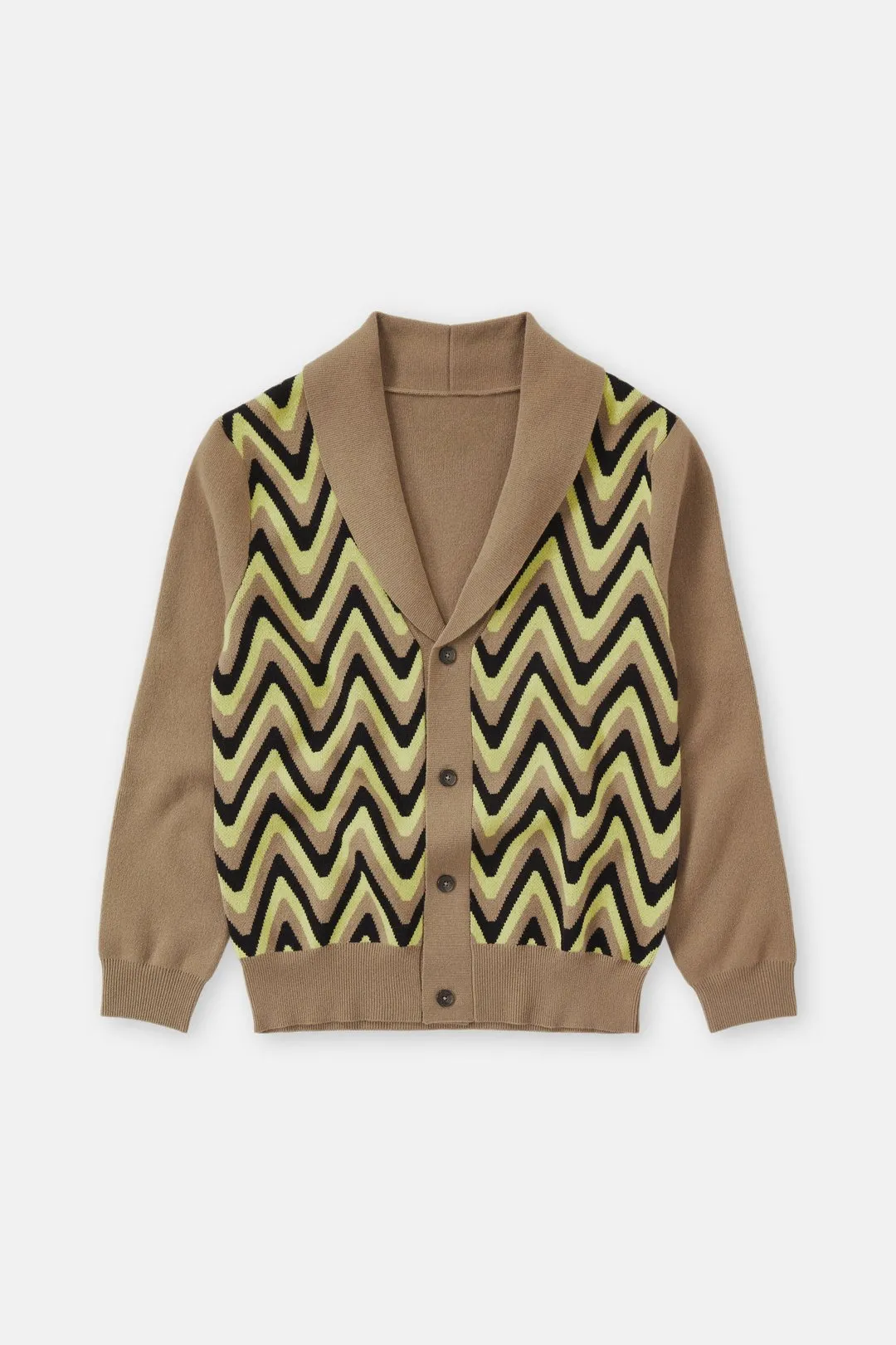 CLOSED MENS CASHMERE MIX CARDIGAN- PRIMARY YELLOW