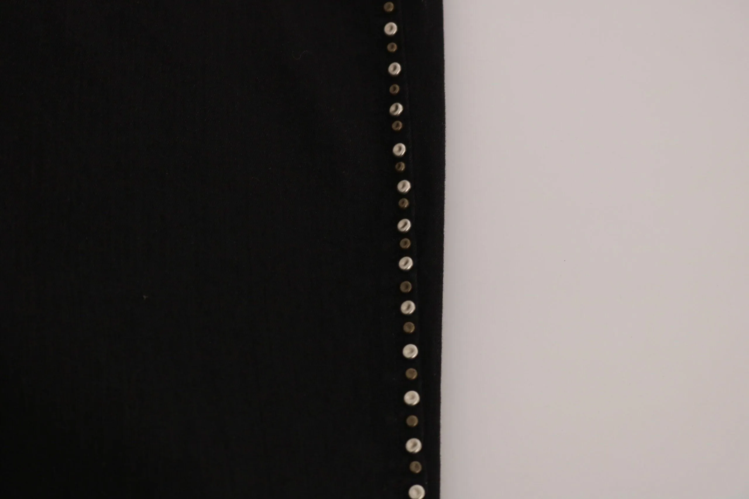 Costume National Chic Mid Waist Skinny Black Denim