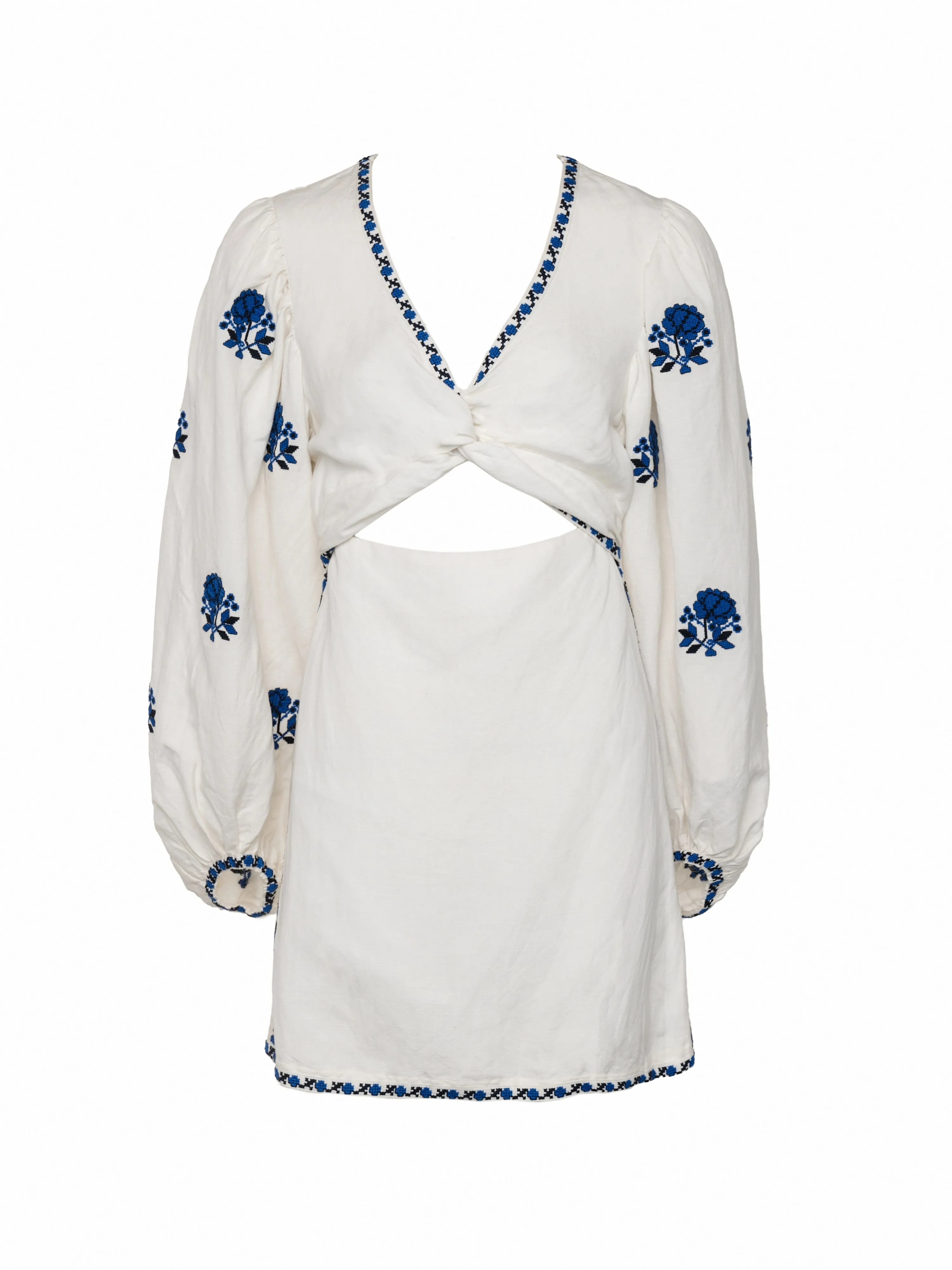 Diana Cut-Out Dress - Natural Linen by Desert Queen