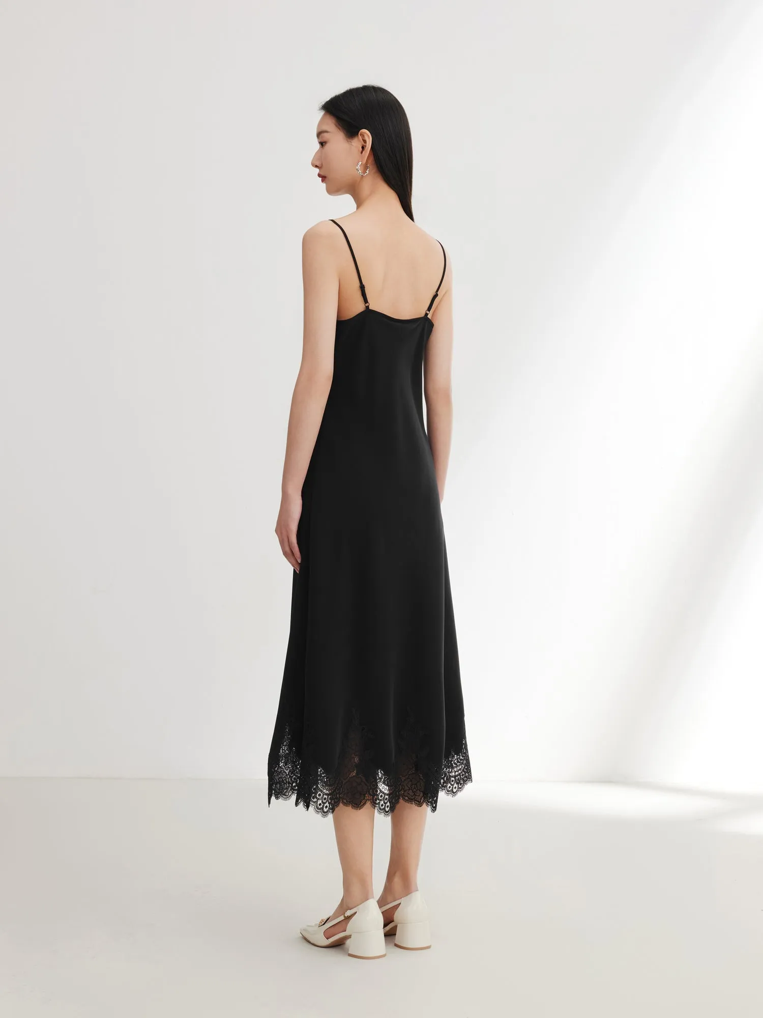 EP YAYING Black Suspenders Dress