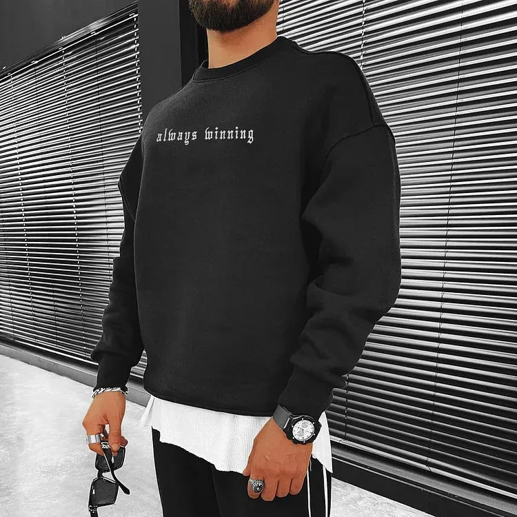 Fashion Oversized Casual Poker Print Sweatshirt
