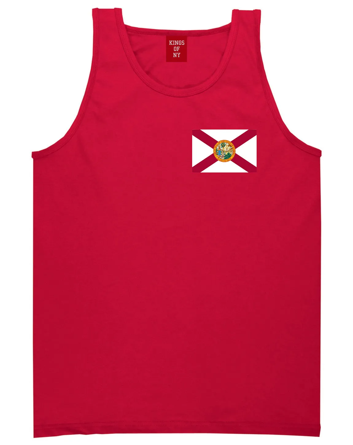 Florida State Flag FL Chest Mens Tank Top T-Shirt