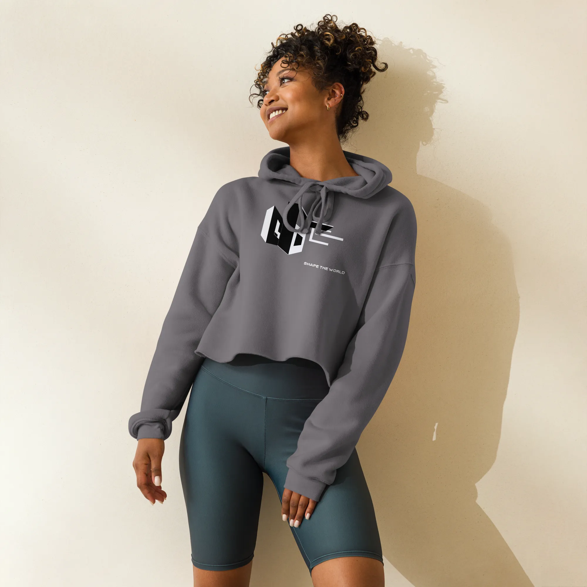 Gamer Cropped Hoodie Athleisure Minimalist BUILD Pixel Graphic Tech Streetwear Fashion Gaming Gift Unisex Workout Top Comfortable Layer