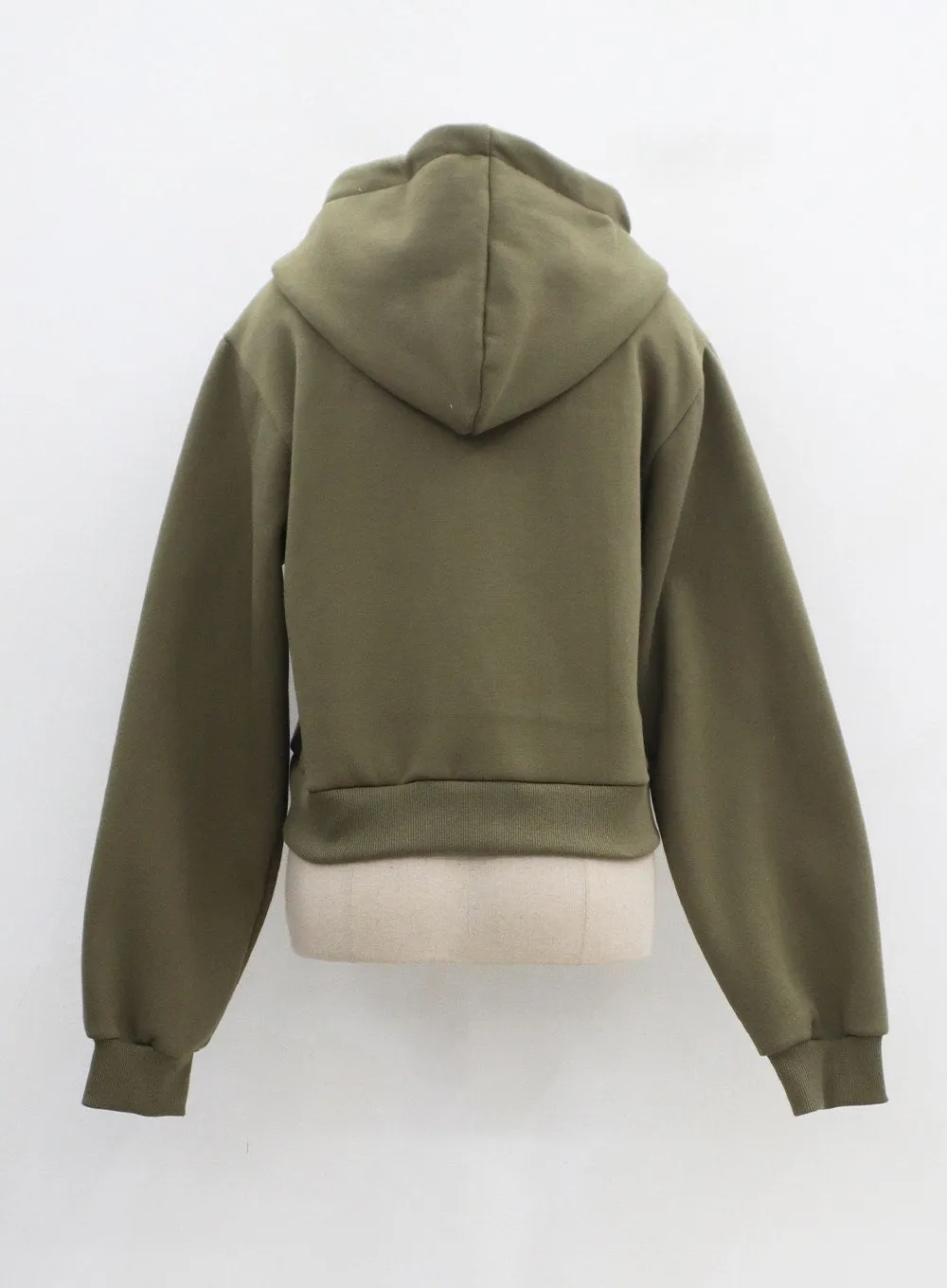 Graphic Hoodie Zipper Cropped Sweatshirt CD13