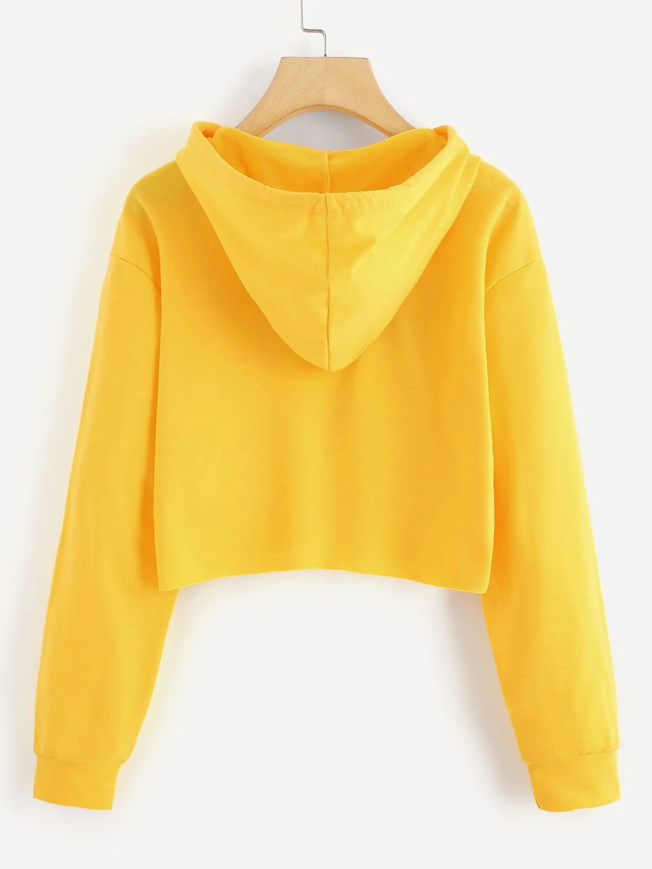 Honey printed crop hoodie sweatshirt