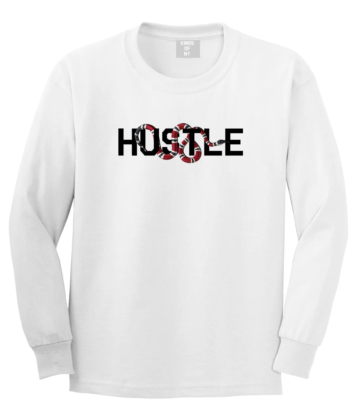 Hustle Snake Mens Long Sleeve T-Shirt
