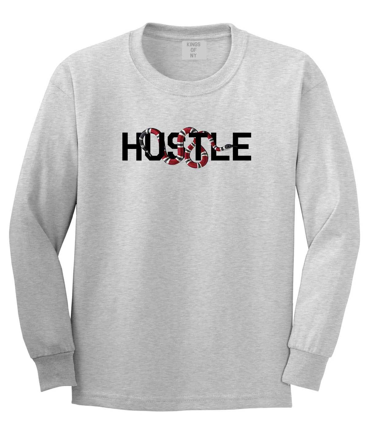Hustle Snake Mens Long Sleeve T-Shirt