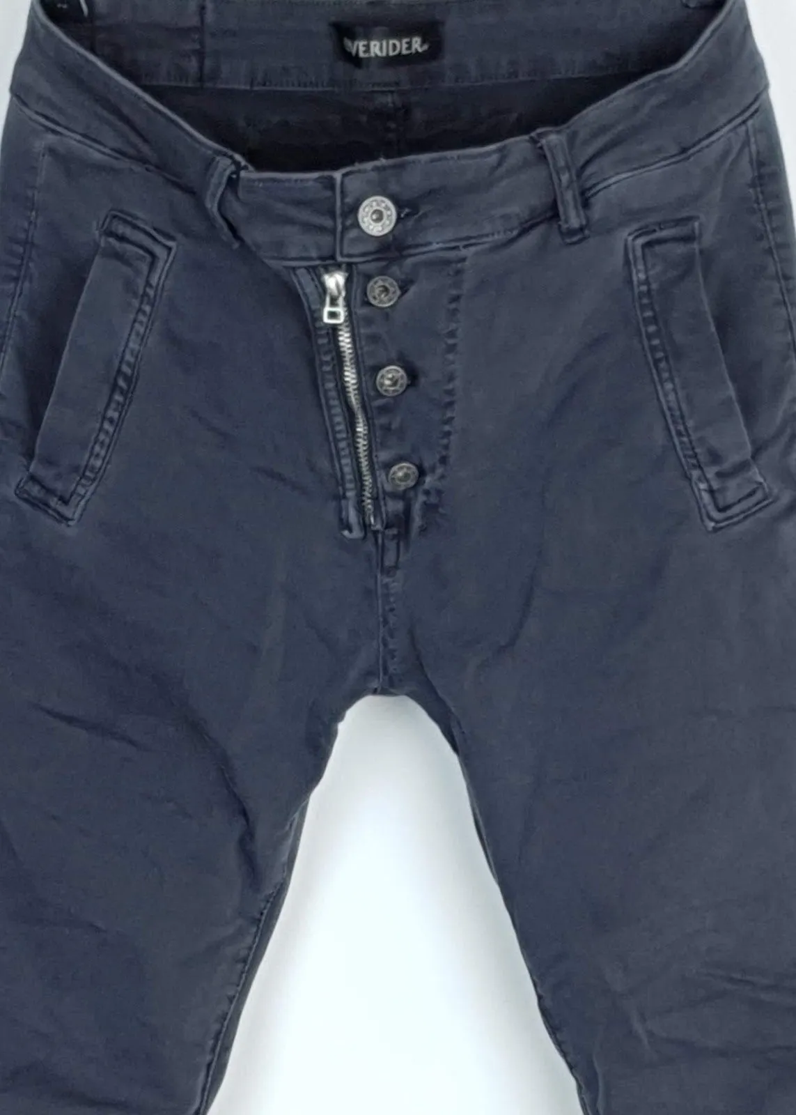 INGA | Skinny Jeans | Zip & Buttons | Anthracite