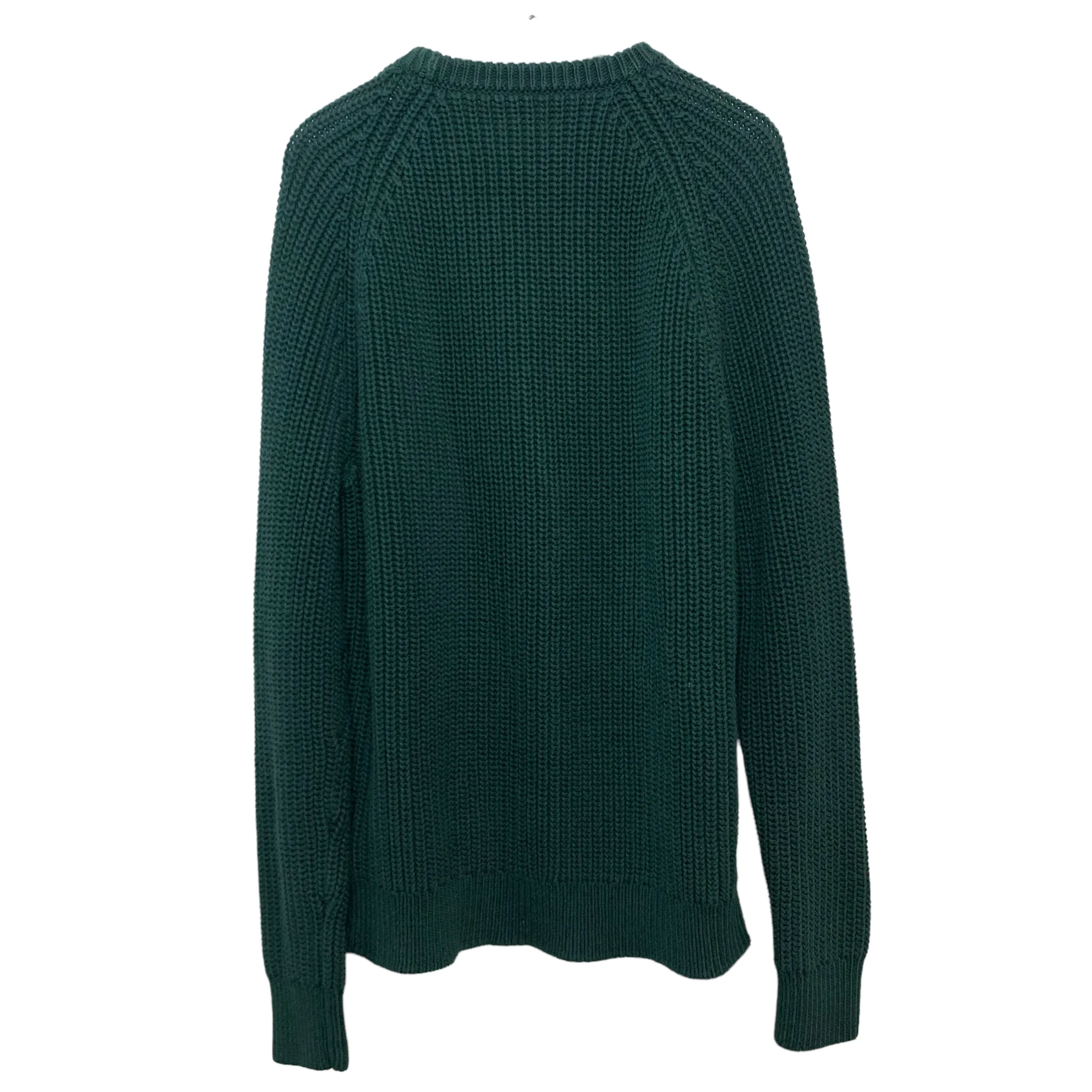 J. Crew Forest Green Sweater Classic Cotton Crewneck Pullover XL
