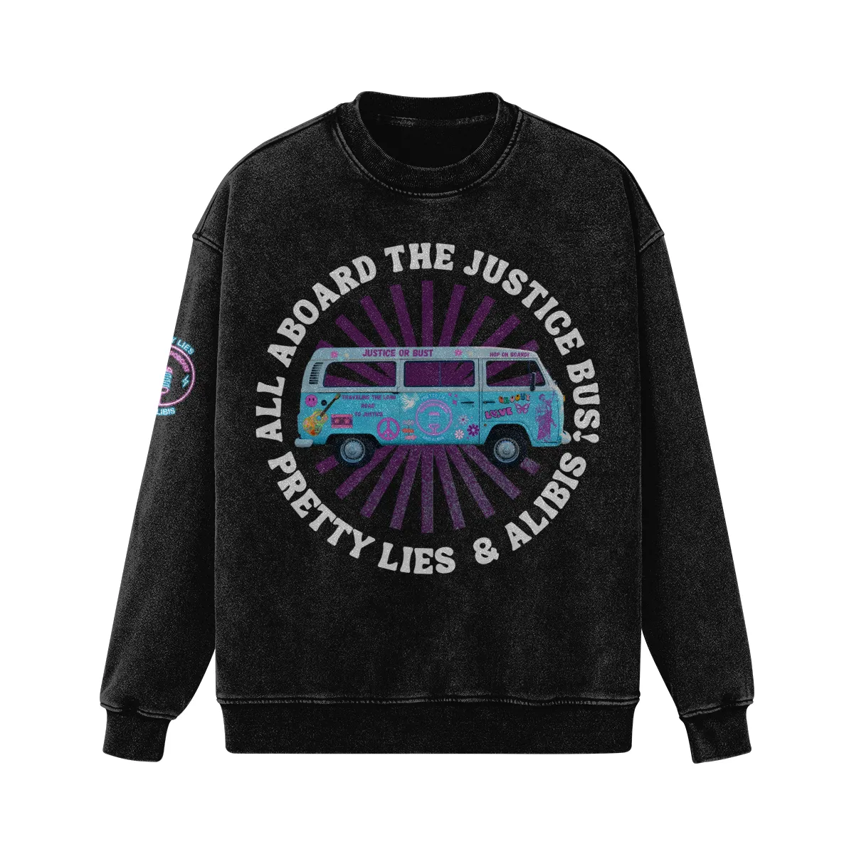 Justice Bus Distressed Hoodie