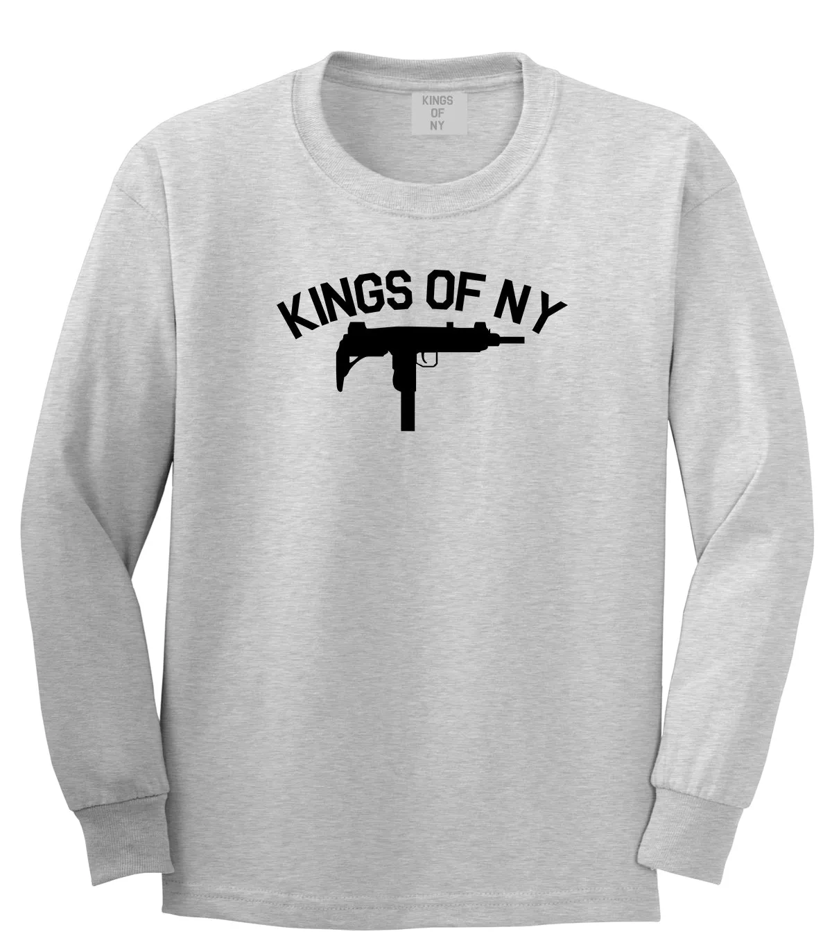 Kings Of NY UZI GUN Logo Mens Long Sleeve T-Shirt