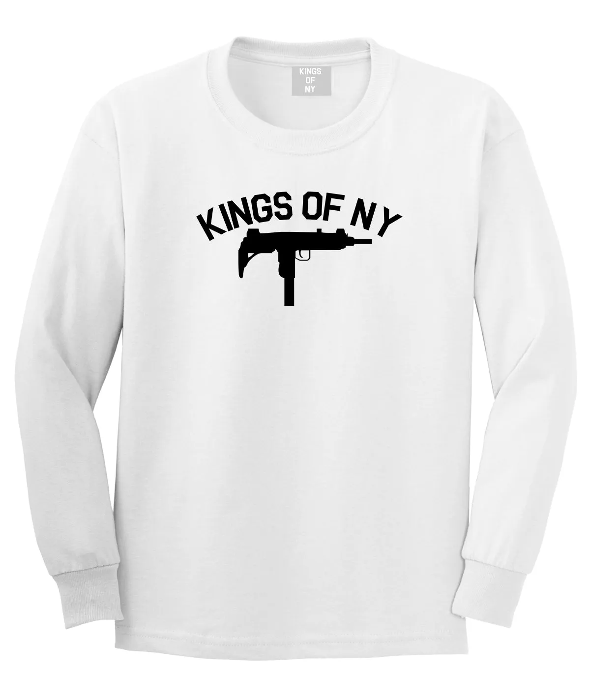 Kings Of NY UZI GUN Logo Mens Long Sleeve T-Shirt