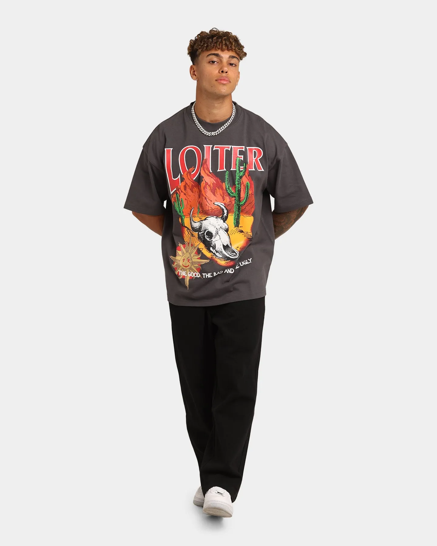 Loiter Rodeo Short Sleeve T-Shirt Charcoal