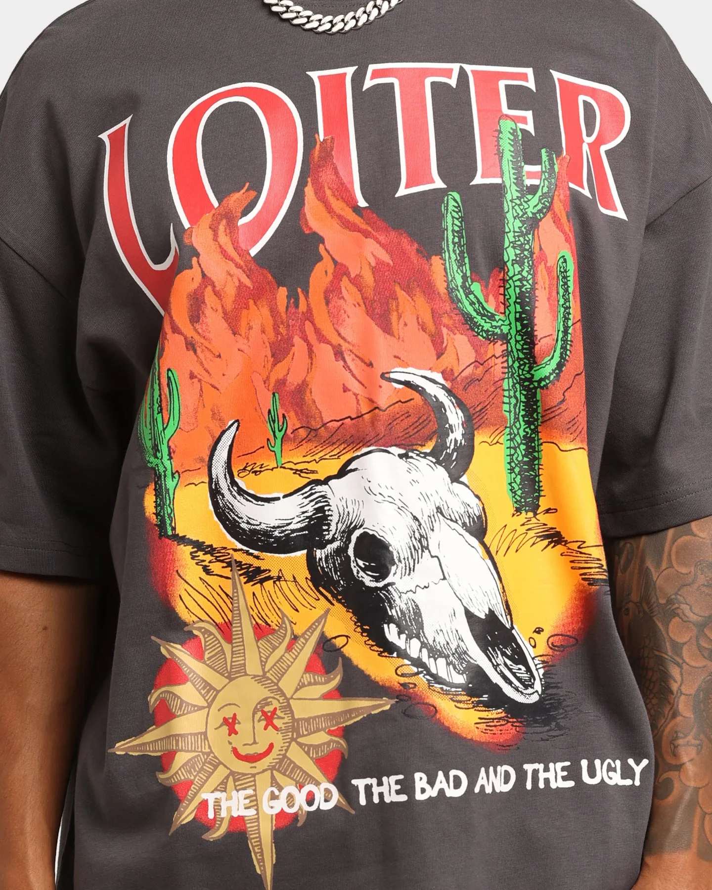 Loiter Rodeo Short Sleeve T-Shirt Charcoal