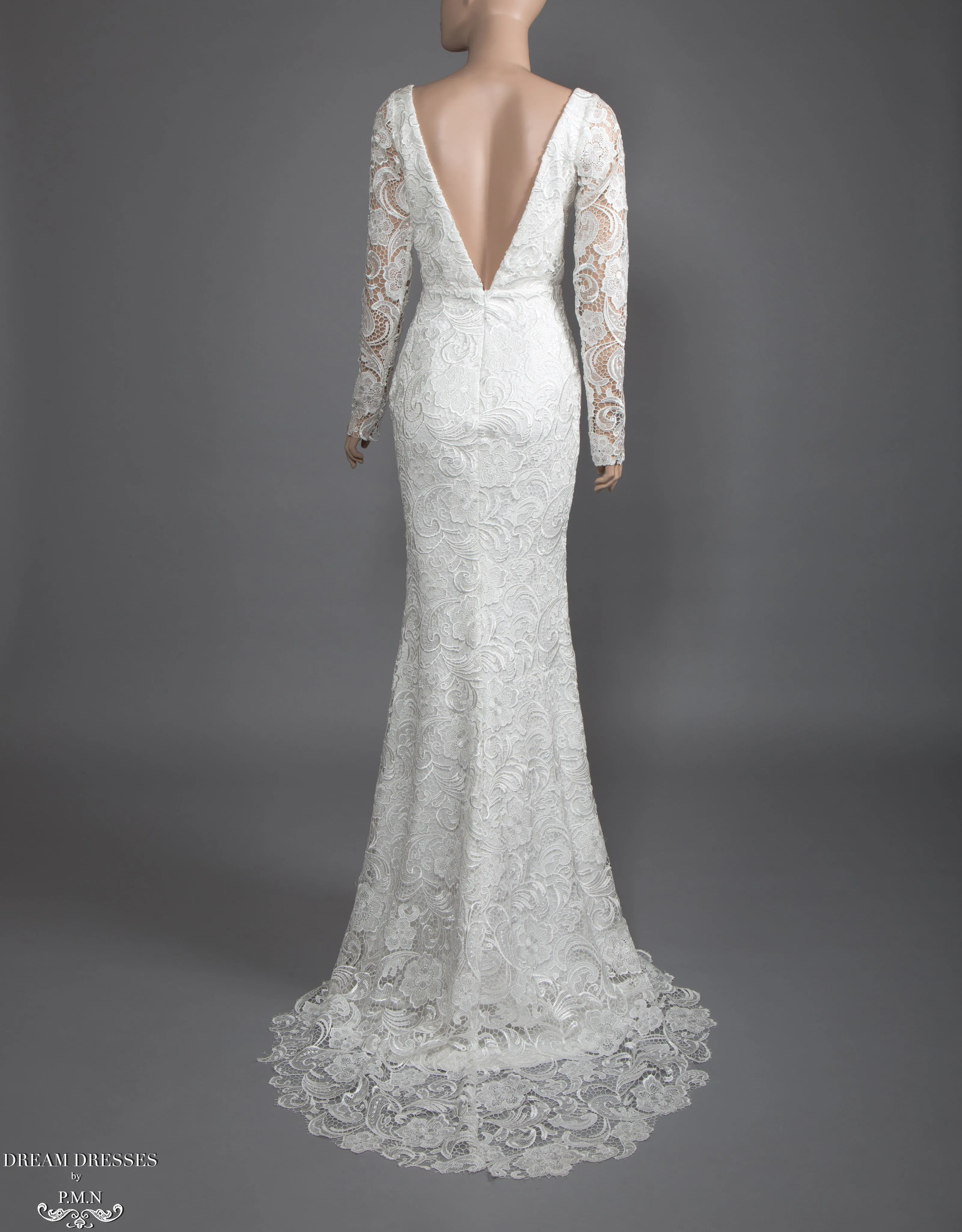 Long Sleeve Lace Wedding Dress (#Elise)