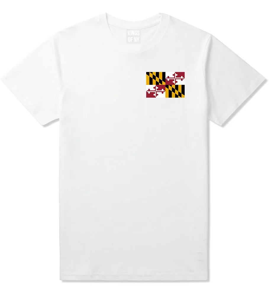 Maryland State Flag MD Chest Mens T-Shirt