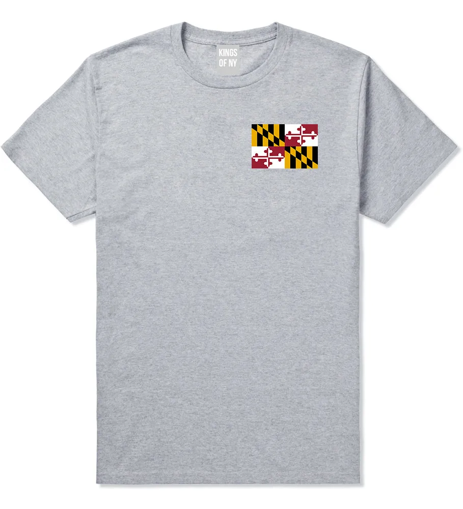 Maryland State Flag MD Chest Mens T-Shirt