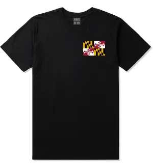 Maryland State Flag MD Chest Mens T-Shirt