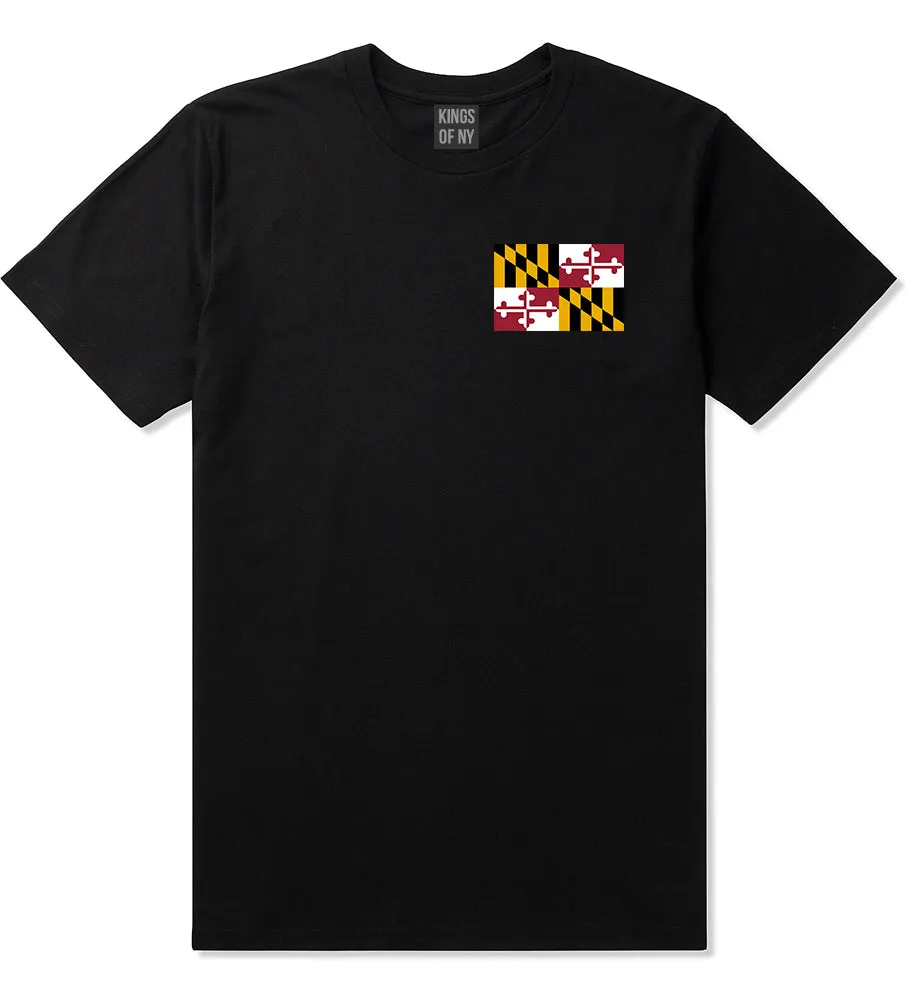 Maryland State Flag MD Chest Mens T-Shirt