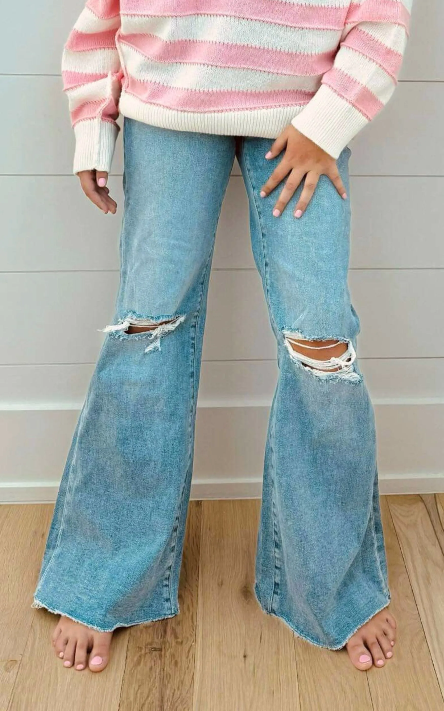 MICA | The Bethany High Rise Super Wide Denim Jeans *
