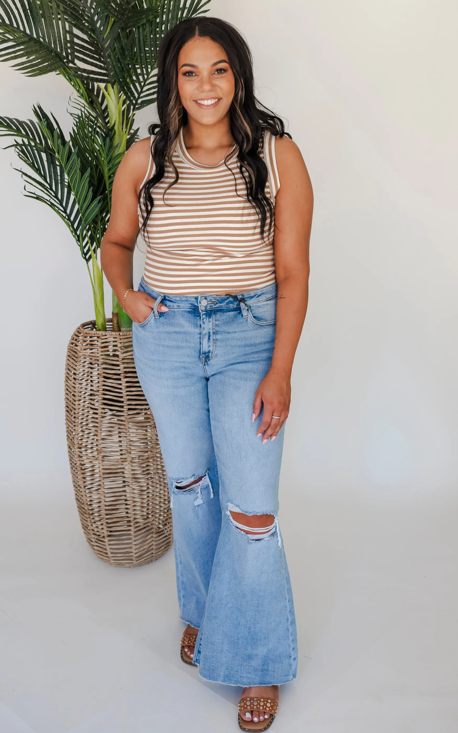 MICA | The Bethany High Rise Super Wide Denim Jeans *