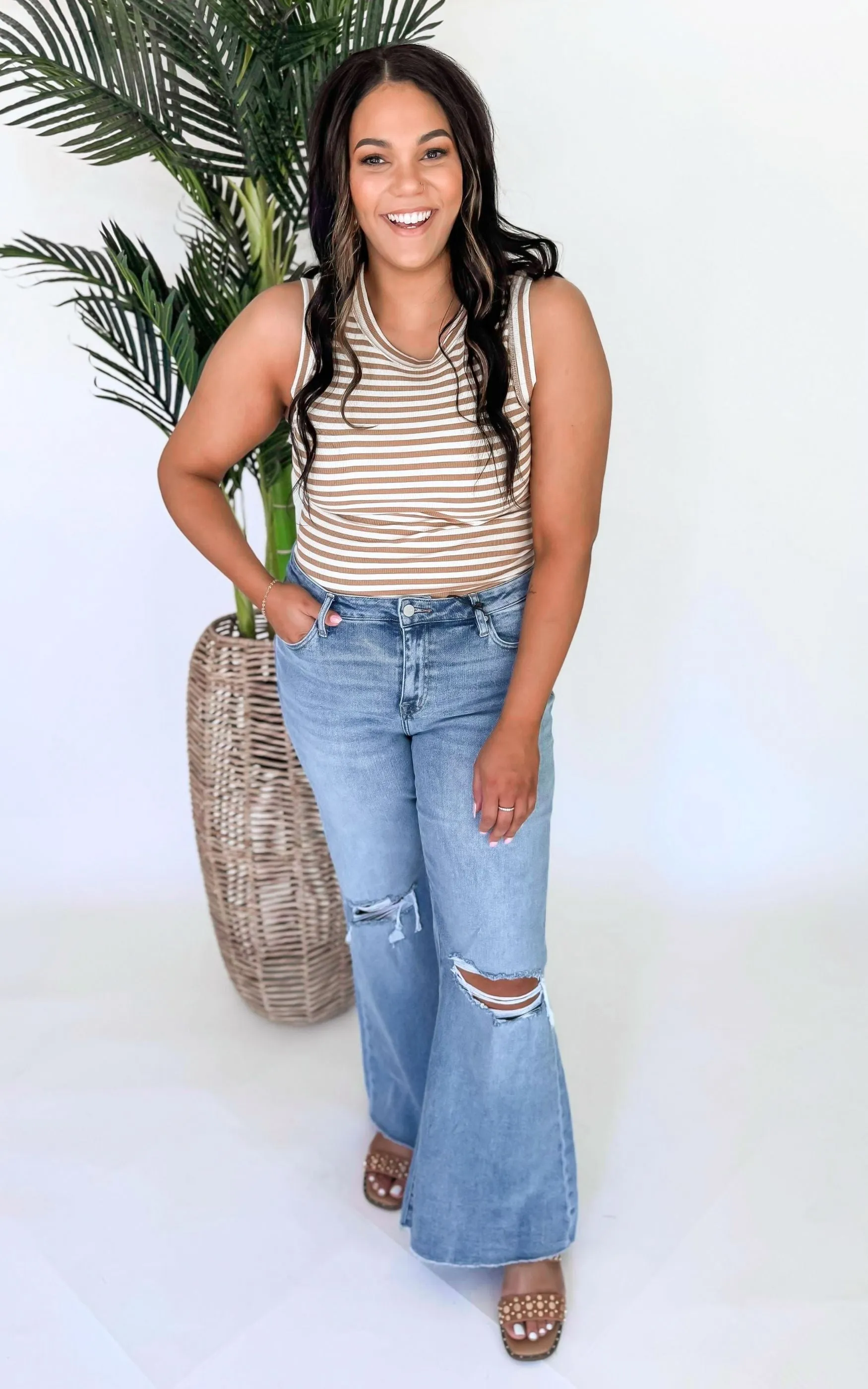 MICA | The Bethany High Rise Super Wide Denim Jeans *