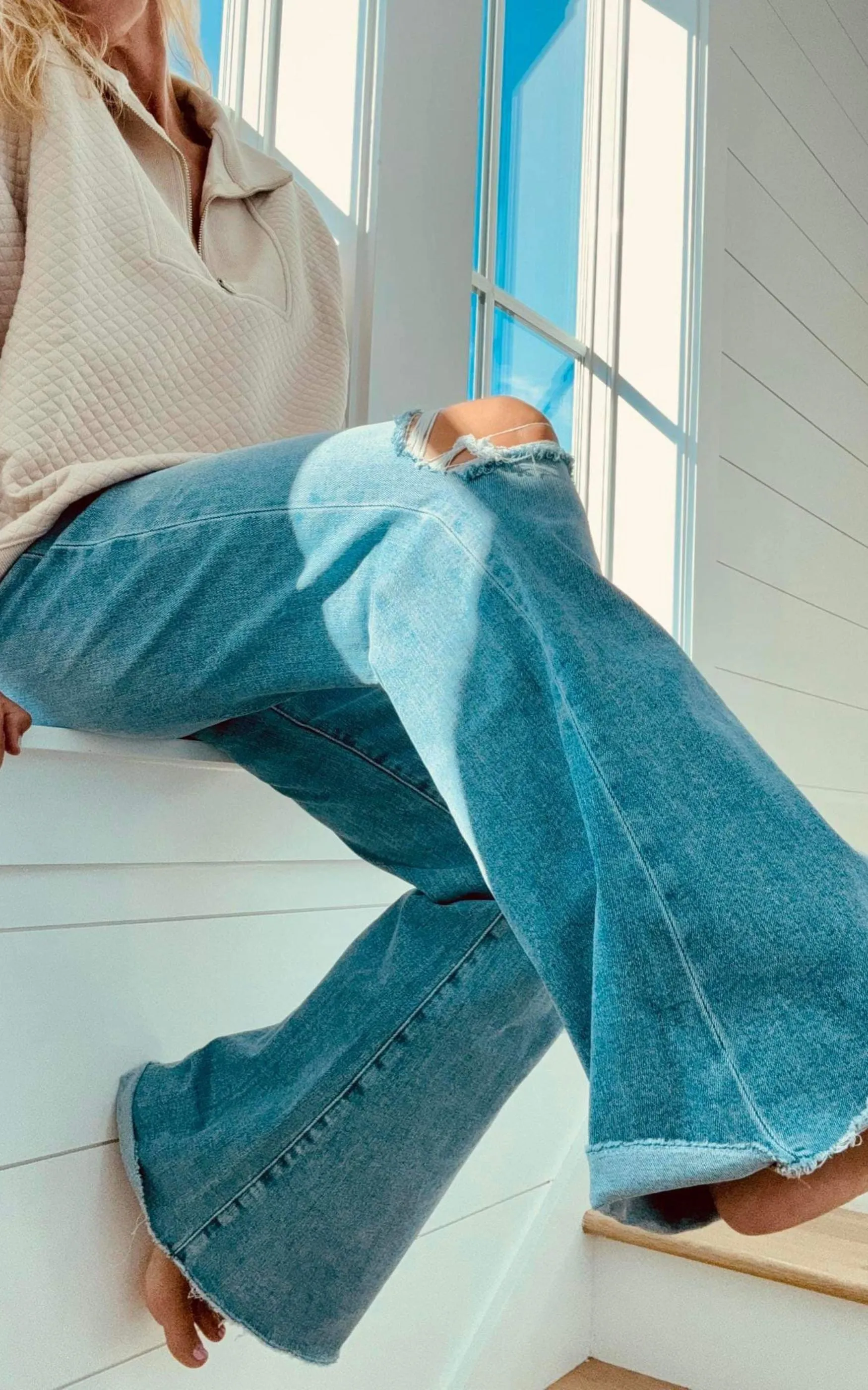 MICA | The Bethany High Rise Super Wide Denim Jeans *