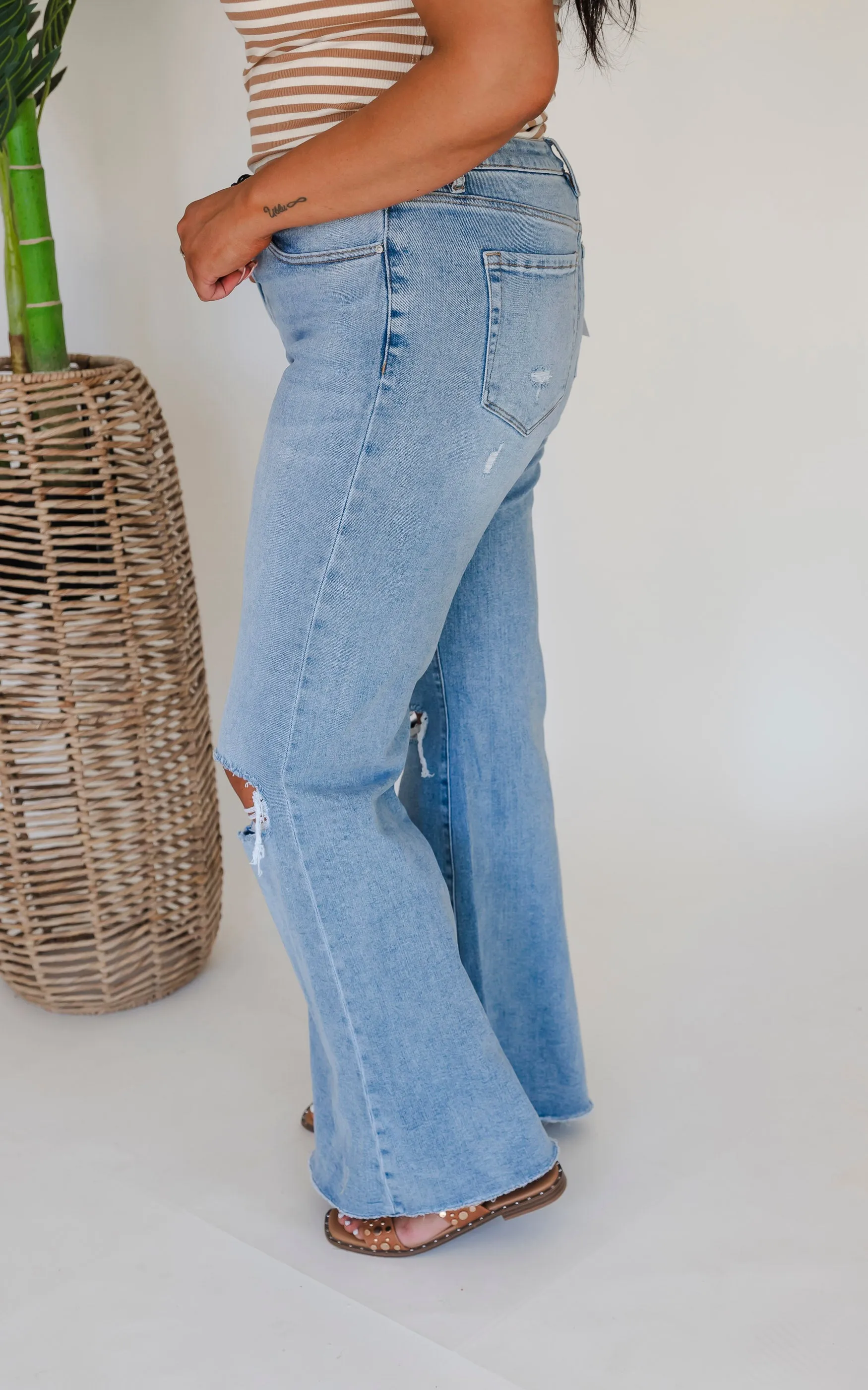 MICA | The Bethany High Rise Super Wide Denim Jeans *