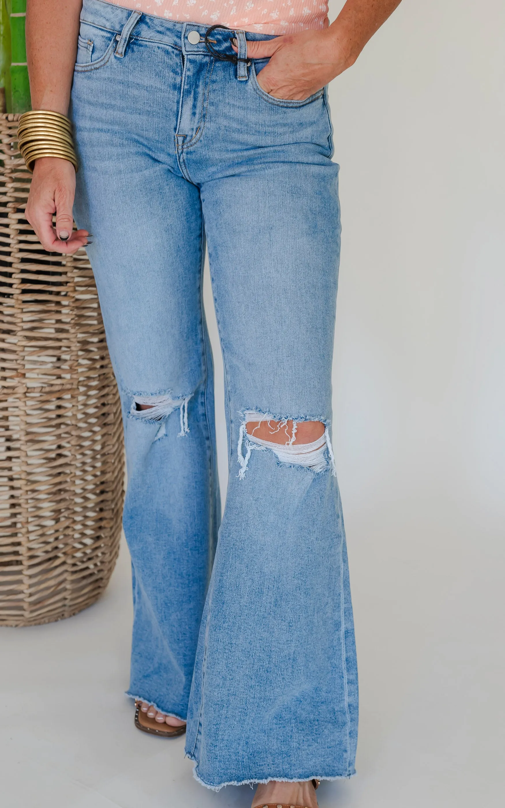 MICA | The Bethany High Rise Super Wide Denim Jeans *