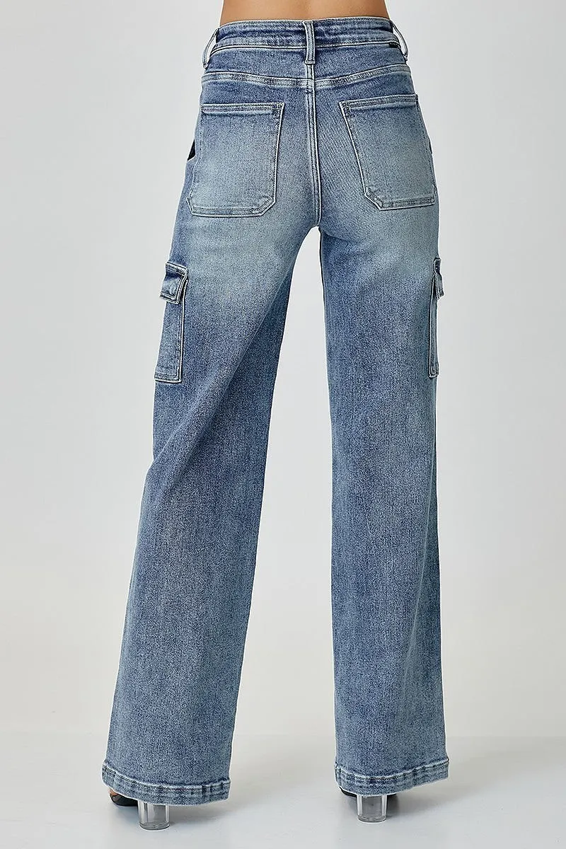 Mid rise Cargo Jeans
