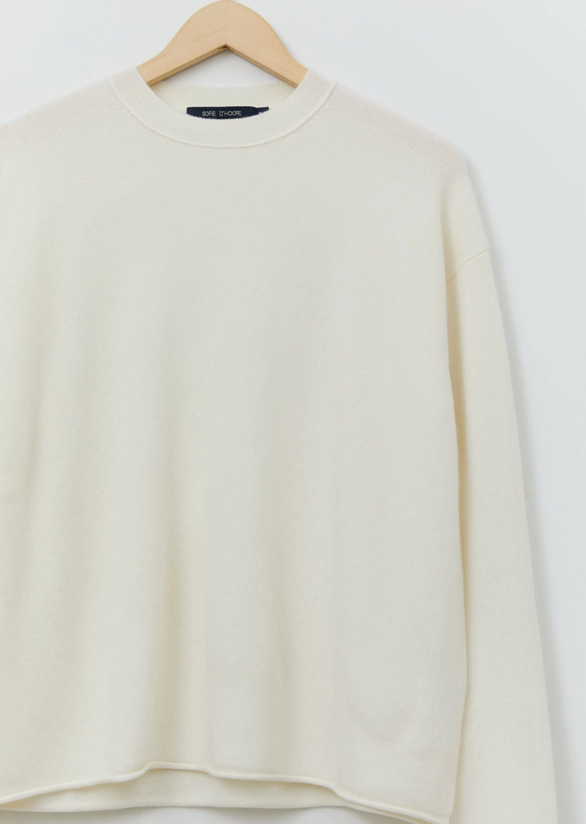 Munch Cashmere Crewneck Sweater — Off White