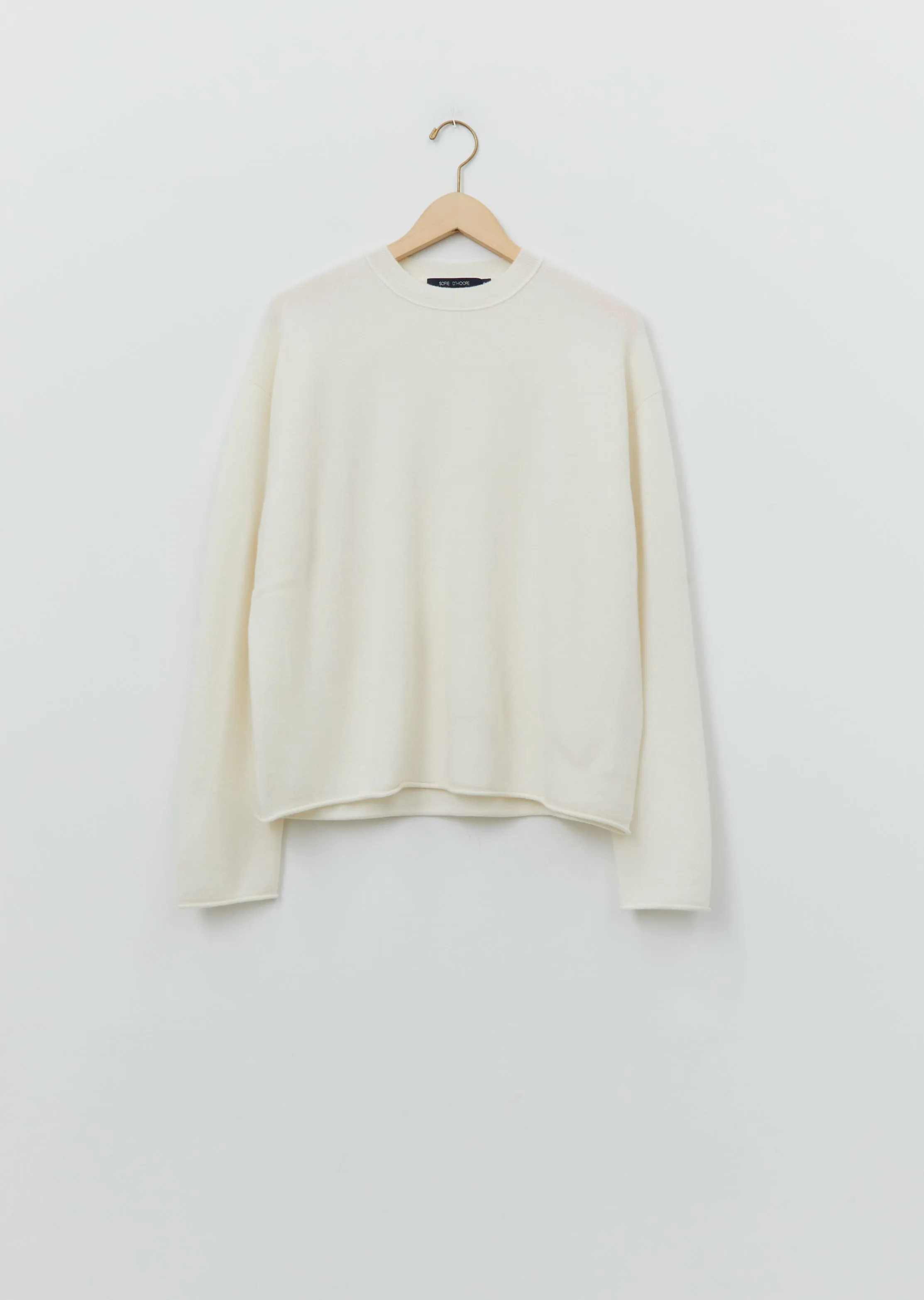 Munch Cashmere Crewneck Sweater — Off White