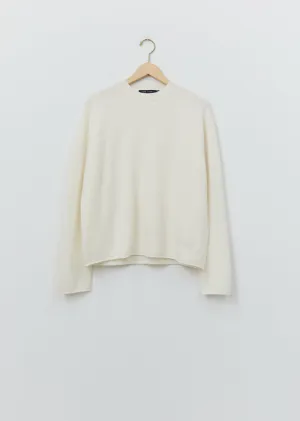 Munch Cashmere Crewneck Sweater — Off White