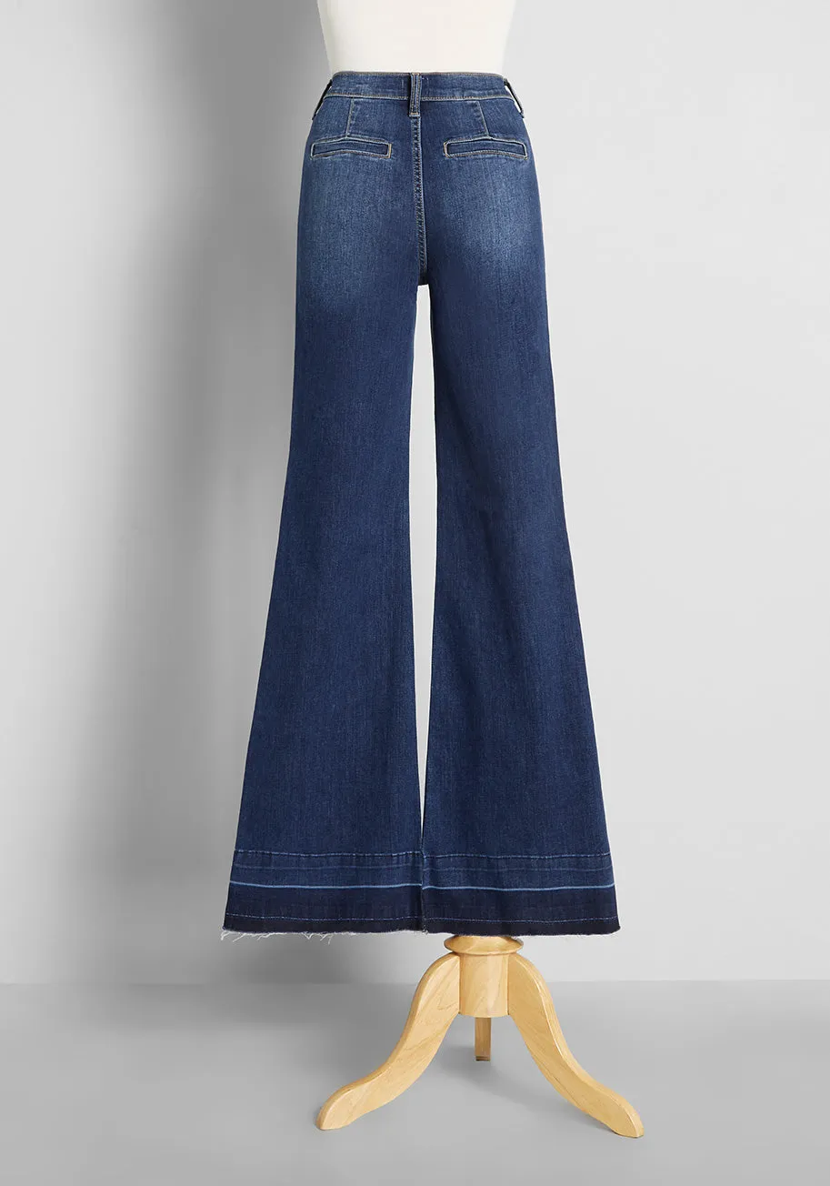 Never Let You Down Wide-Leg Jeans