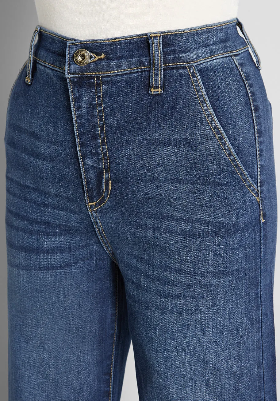 Never Let You Down Wide-Leg Jeans