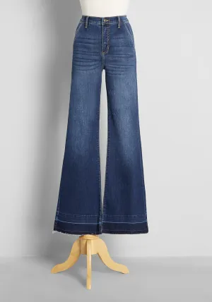 Never Let You Down Wide-Leg Jeans