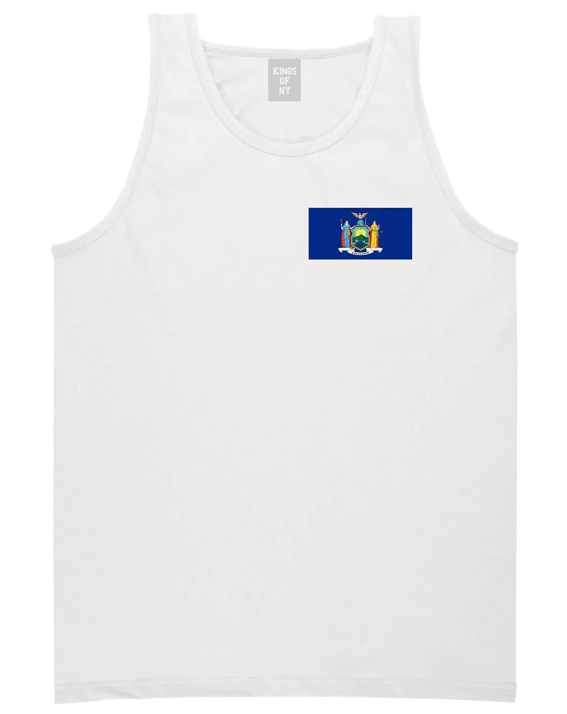New York State Flag NY Chest Mens Tank Top T-Shirt