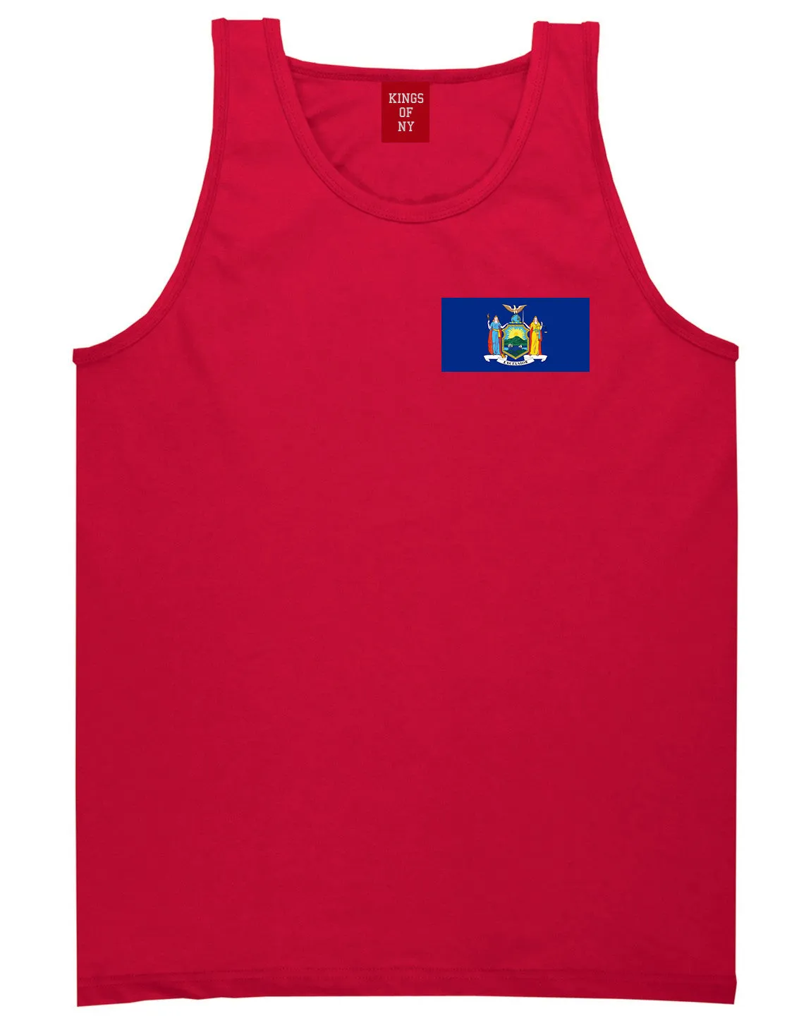 New York State Flag NY Chest Mens Tank Top T-Shirt